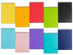 Cuaderno espiral liderpapel bolsillo doceavo apaisado witty tapa dura 80h 75gr cuadro 4 mm colores surtidos