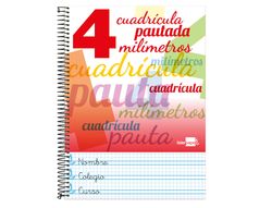 Cuaderno Espiral Liderpapel Cuarto Pautaguia Tapa Blanda 40H 80 Gr Cuadro Pautado 4Mm Colores Surtidos