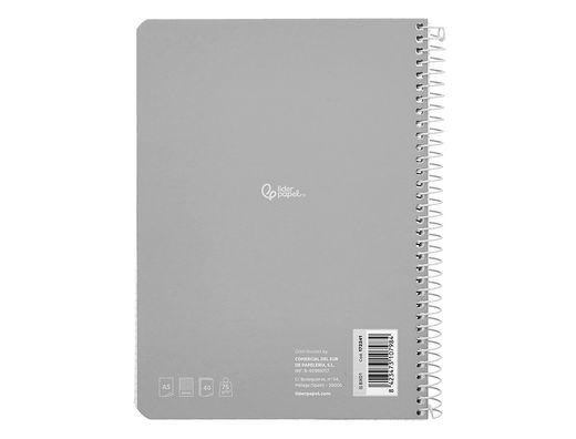 Cuaderno espiral liderpapel A5 smart tapa blanda 40h 75gr cuadro 4mm con margen colores surtidos