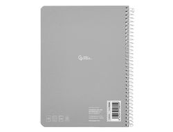 Cuaderno espiral liderpapel A5 smart tapa blanda 80h 75gr pauta 2,5mm con margen colores surtidos
