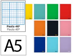 Cuaderno espiral liderpapel A5 smart tapa blanda 80h 75gr rayado nş46 colores surtidos