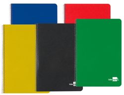 Cuaderno Espiral Liderpapel Cuarto Tapa Dura 80H 60 Gr Cuadro 4Mm con Margen Colores Surtidos