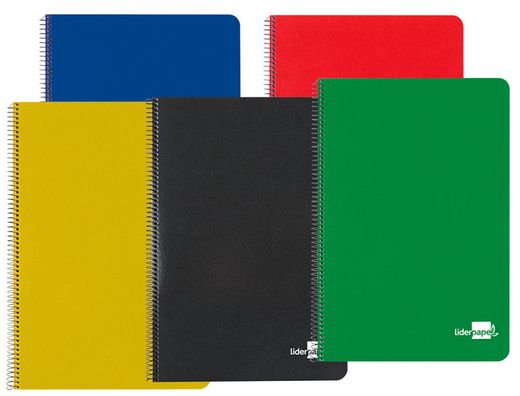 Cuaderno Espiral Liderpapel Cuarto Tapa Dura 80H 60 Gr Cuadro 4Mm con Margen Colores Surtidos