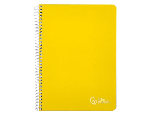 Cuaderno espiral liderpapel A5 witty tapa dura 80h 90gr cuadro 4mm con margen color amarillo