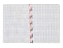 Cuaderno espiral liderpapel A5 witty tapa dura 80h 90gr cuadro 4mm con margen color azul marino