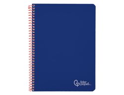 Cuaderno espiral liderpapel A5 witty tapa dura 80h 90gr cuadro 4mm con margen color azul marino