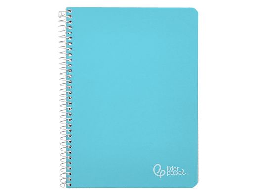 Cuaderno espiral liderpapel A5 witty tapa dura 80h 90gr cuadro 4mm con margen color azul