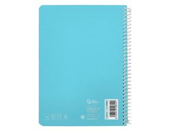 Cuaderno espiral liderpapel A5 witty tapa dura 80h 90gr cuadro 4mm con margen color azul