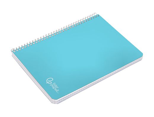 Cuaderno espiral liderpapel A5 witty tapa dura 80h 90gr cuadro 4mm con margen color azul
