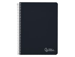 Cuaderno espiral liderpapel A5 witty tapa dura 80h 90gr cuadro 4mm con margen color negro
