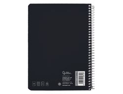 Cuaderno espiral liderpapel A5 witty tapa dura 80h 90gr cuadro 4mm con margen color negro