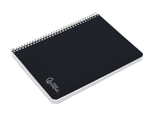 Cuaderno espiral liderpapel A5 witty tapa dura 80h 90gr cuadro 4mm con margen color negro