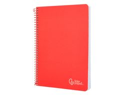 Cuaderno espiral liderpapel A5 witty tapa dura 80h 90gr cuadro 4mm con margen color rojo