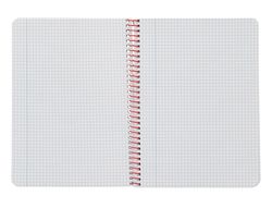 Cuaderno espiral liderpapel A5 witty tapa dura 80h 90gr cuadro 4mm con margen color rojo