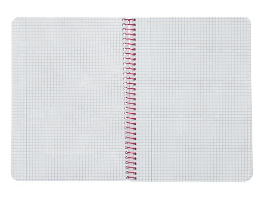 Cuaderno espiral liderpapel A5 witty tapa dura 80h 90gr cuadro 4mm con margen color rosa