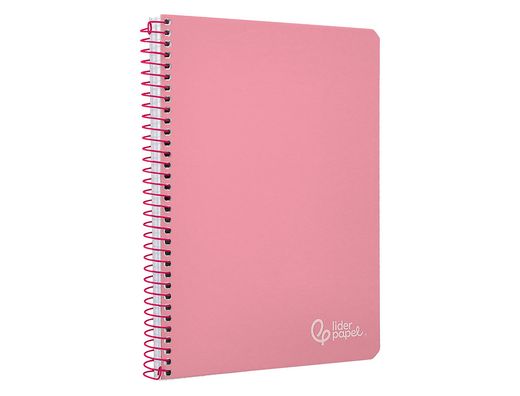 Cuaderno espiral liderpapel A5 witty tapa dura 80h 90gr cuadro 4mm con margen color rosa