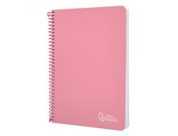Cuaderno espiral liderpapel A5 witty tapa dura 80h 90gr cuadro 4mm con margen color rosa