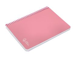 Cuaderno espiral liderpapel A5 witty tapa dura 80h 90gr cuadro 4mm con margen color rosa