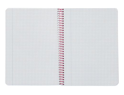 Cuaderno espiral liderpapel din A5 witty tapa dura 80h 90gr cuadro 4mm con margen color turquesa