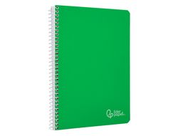 Cuaderno espiral liderpapel A5 witty tapa dura 80h 90gr cuadro 4mm con margen color verde