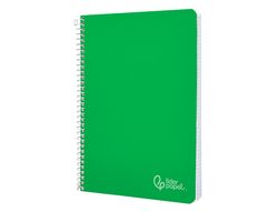 Cuaderno espiral liderpapel A5 witty tapa dura 80h 90gr cuadro 4mm con margen color verde