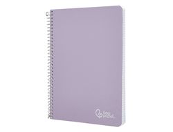 Cuaderno espiral liderpapel A5 witty tapa dura 80h 90gr cuadro 4mm con margen color violeta