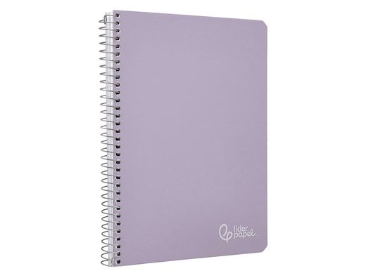 Cuaderno espiral liderpapel A5 witty tapa dura 80h 90gr cuadro 4mm con margen color violeta