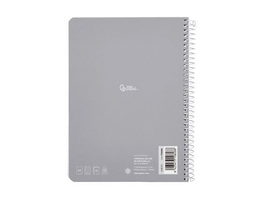 Cuaderno espiral liderpapel A5 witty tapa dura 80h 90gr cuadro 8mm con margen colores surtidos