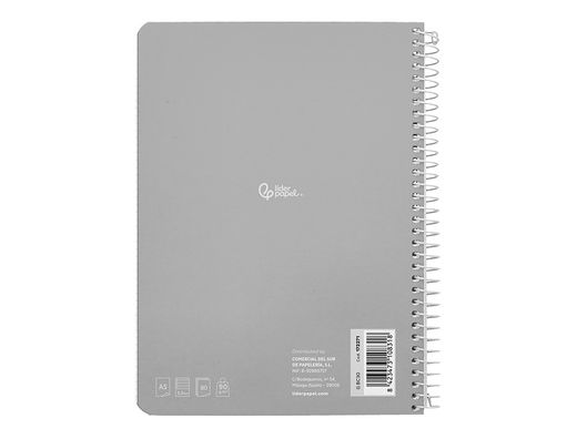 Cuaderno espiral liderpapel A5 witty tapa dura 80h 90gr pauta ancha 3,5mm con margen colores surtidos