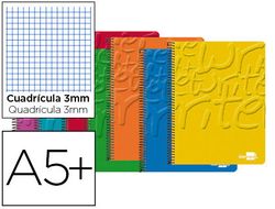 Cuaderno espiral liderpapel cuarto smart tapa blanda 80h 60gr 3mm con margen colores surtidos