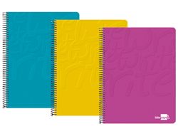 Cuaderno espiral liderpapel cuarto smart tapa blanda 80h 60gr 3mm con margen colores surtidos