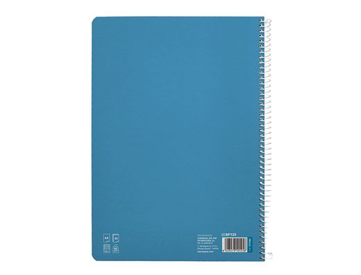 Cuaderno espiral liderpapel di din A4 pautaguia tapa dura 80h 90 gr cuadro pautado 2,5mm color azul