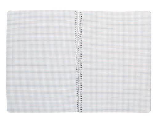 Cuaderno espiral liderpapel din A4 pautaguia tapa dura 80h 90 gr cuadro pautado 2,5mm color verde