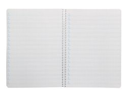 Cuaderno espiral liderpapel A4 pautaguia tapa plastico 80h 90gr cuadro pautado 4mm con margen color naranja