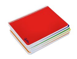 Cuaderno espiral liderpapel din A4 tapa polipropileno 80h 90gr cuadro 4mm con margen pack 5+1 colores surtidos