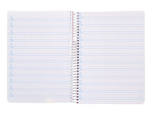 Cuaderno espiral liderpapel din A5 pautaguia tapa blanda 40 h 75 gr cuadro pautado 5mm color naranja