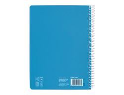Cuaderno espiral liderpapel din A5 pautaguia tapa blanda 40h 75 gr cuadro pautado 5mm color azul