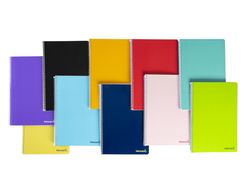 Cuaderno espiral liderpapel folio smart tapa blanda 80h 60gr cuadro 3 mm con margen colores surtidos