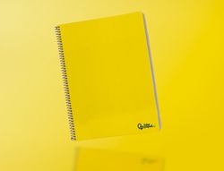Cuaderno espiral liderpapel A4 smart tapa blanda 80h 75gr cuadro 4mm con margen color amarillo
