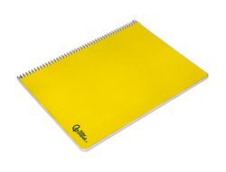 Cuaderno espiral liderpapel A4 smart tapa blanda 80h 75gr cuadro 4mm con margen color amarillo