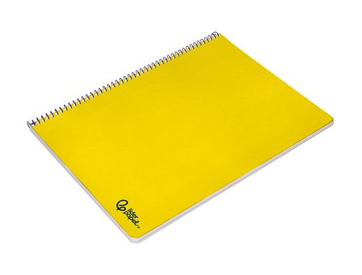 Cuaderno espiral liderpapel A4 smart tapa blanda 80h 75gr cuadro 4mm con margen color amarillo