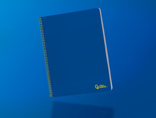 Cuaderno espiral liderpapel A4 smart tapa blanda 80h 75gr cuadro 4mm con margen color azul oscuro