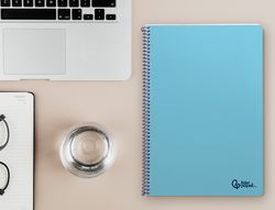 Cuaderno espiral liderpapel A4 smart tapa blanda 80h 75gr cuadro 4mm con margen color celeste