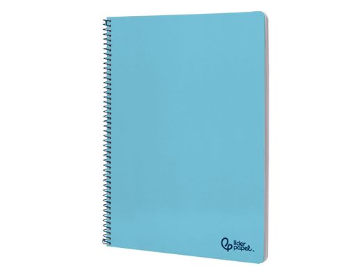 Cuaderno espiral liderpapel A4 smart tapa blanda 80h 75gr cuadro 4mm con margen color celeste