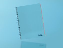 Cuaderno espiral liderpapel A4 smart tapa blanda 80h 75gr cuadro 4mm con margen color celeste