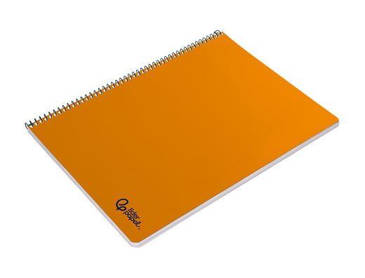 Cuaderno espiral liderpapel A4 smart tapa blanda 80h 75gr cuadro 4mm con margen color naranja