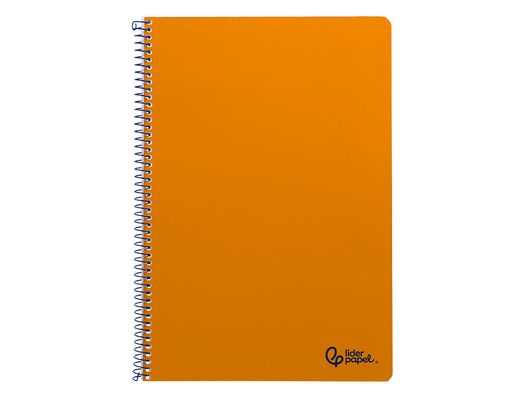 Cuaderno espiral liderpapel A4 smart tapa blanda 80h 75gr cuadro 4mm con margen color naranja