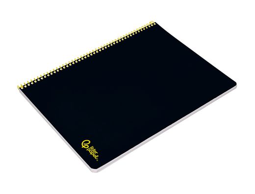 Cuaderno espiral liderpapel A4 smart tapa blanda 80h 75gr cuadro 4mm con margen color negro