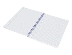 Cuaderno espiral liderpapel A4 smart tapa blanda 80h 75gr cuadro 4mm con margen color rojo