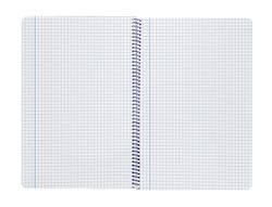 Cuaderno espiral liderpapel A4 smart tapa blanda 80h 75gr cuadro 4mm con margen color rojo